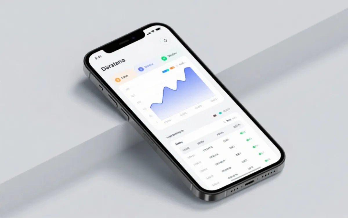 移动端数据界面示意图